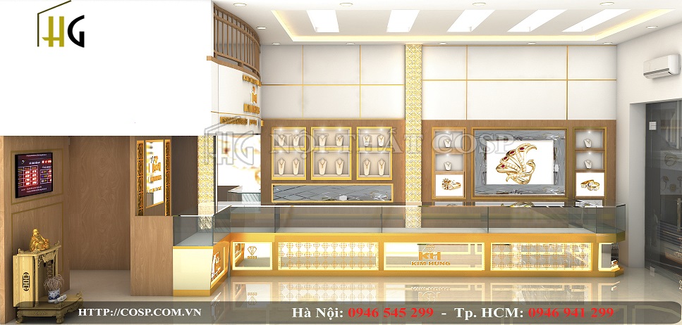 Thiết kế tiệm vàng Chị Huyền - Bạc Liêu